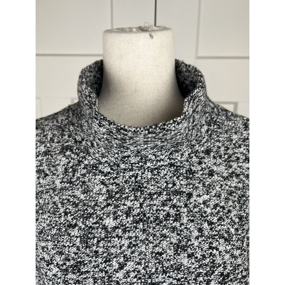 NWOT Aerie OFFLINE Snowday Mock Neck Crop Sweater Pullover Gray Black XL Soft - Picture 2 of 11